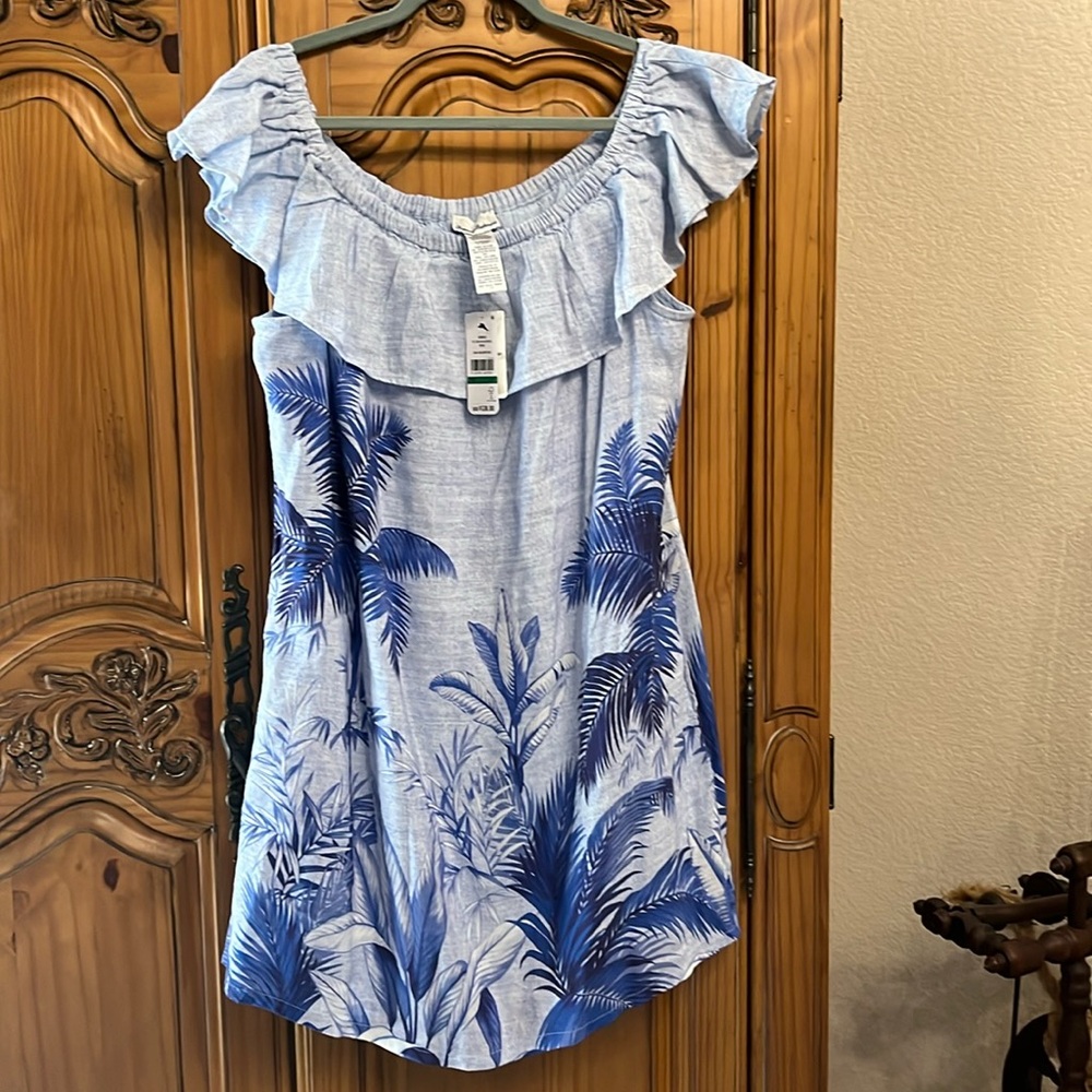 NWT TOMMY BAHAMA Floral Blue DRESS